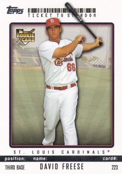 2009 Topps Ticket to Stardom #223 David Freese Front