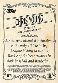 2009 Topps 206 #5 Chris Young Back