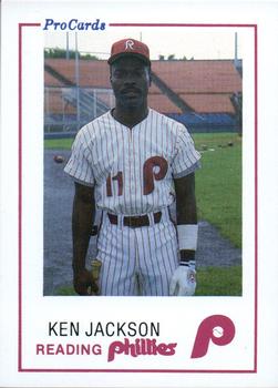 1985 ProCards Reading Phillies #12 Ken Jackson Front
