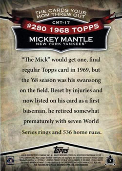 2010 Topps - The Cards Your Mom Threw Out #CMT-17 Mickey Mantle Back