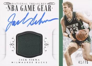 2014-15 Panini National Treasures - NBA Game Gear Signatures #GGS-JS Jack Sikma Front