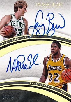 2016-17 Panini Immaculate Collection - Dual Autographs #31 Larry Bird / Magic Johnson Front