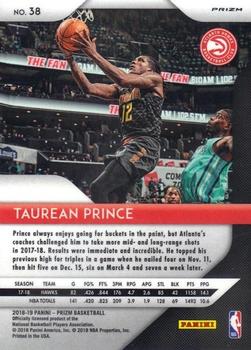 2018-19 Panini Prizm - Prizms Green #38 Taurean Prince Back
