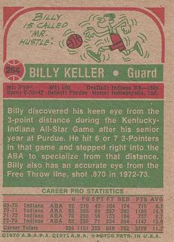 1973-74 Topps #264 Billy Keller Back