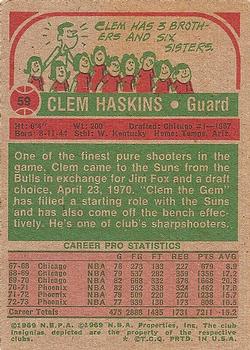1973-74 Topps #59 Clem Haskins Back
