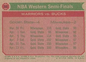 1973-74 Topps #65 NBA Western Semis Back