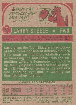 1973-74 Topps #69 Larry Steele Back