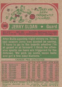 1973-74 Topps #83 Jerry Sloan Back