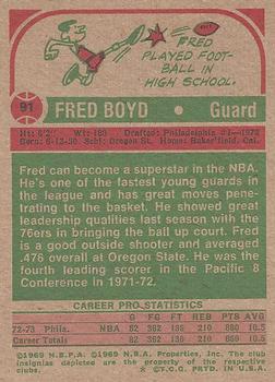1973-74 Topps #91 Fred Boyd Back