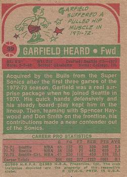 1973-74 Topps #99 Garfield Heard Back