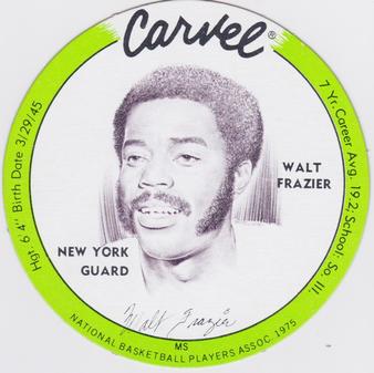 1975 Carvel Discs #NNO Walt Frazier Front