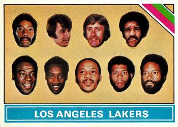 1975-76 Topps #212 Los Angeles Lakers Front
