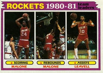 1981-82 Topps #52 Moses Malone / Allen Leavell Front