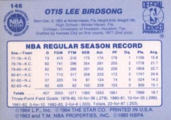 1983-84 Star #146 Otis Birdsong Back