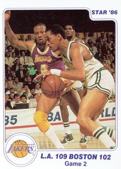 1985-86 Star Lakers Champs #3 Game 2: L.A. 109 Boston 102 Front