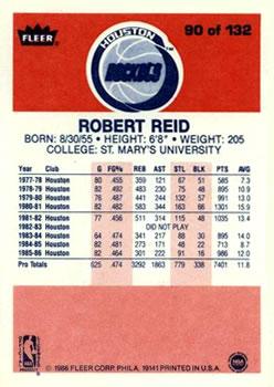 1986-87 Fleer #90 Robert Reid Back