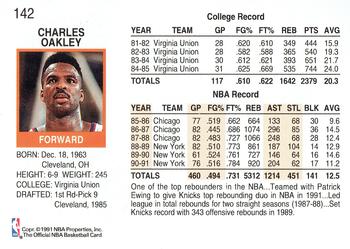 1991-92 Hoops #142 Charles Oakley Back