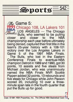 1991-92 Hoops #542 Jordan, Bulls Win First NBA Title Back