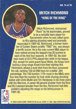1992-93 Fleer - Sharpshooters #14 Mitch Richmond Back