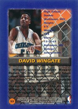 1994-95 Finest - Refractors #53 David Wingate Back