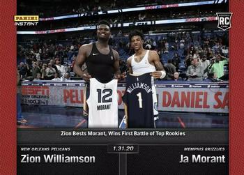 2019-20 Panini Instant NBA #83 Zion Williamson / Ja Morant Front