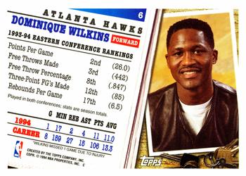 1994-95 Topps #6 Dominique Wilkins Back