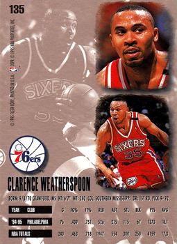 1995-96 Ultra #135 Clarence Weatherspoon Back