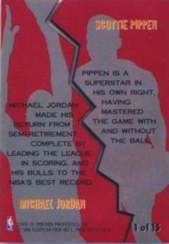 1996-97 Fleer - Game Breakers #1 Michael Jordan / Scottie Pippen Back