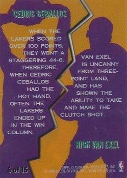 1996-97 Fleer - Game Breakers #6 Cedric Ceballos / Nick Van Exel Back