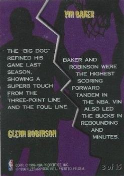 1996-97 Fleer - Game Breakers #8 Vin Baker / Glenn Robinson Back