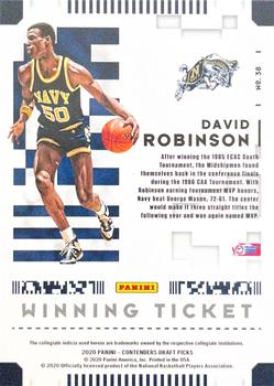 2020 Panini Contenders Draft Picks - Winning Tickets #38 David Robinson Back