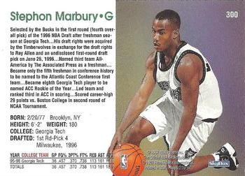 1996-97 Hoops #300 Stephon Marbury Back