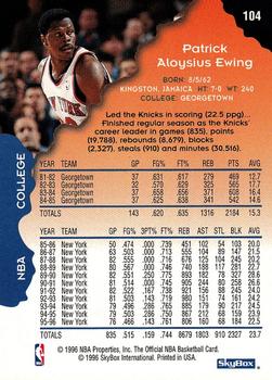 1996-97 Hoops #104 Patrick Ewing Back