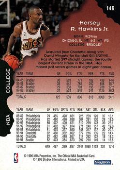 1996-97 Hoops #146 Hersey Hawkins Back