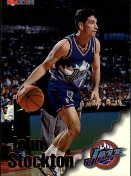 1996-97 Hoops #245 John Stockton Front