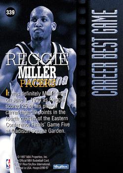 1996-97 Hoops #339 Reggie Miller Back