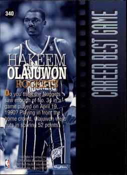 1996-97 Hoops #340 Hakeem Olajuwon Back