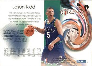 1996-97 Hoops - Hipnotized #H6 Jason Kidd Back