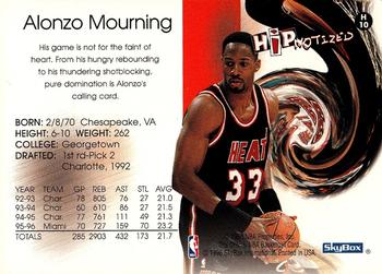 1996-97 Hoops - Hipnotized #H10 Alonzo Mourning Back