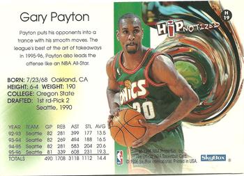 1996-97 Hoops - Hipnotized #H19 Gary Payton Back