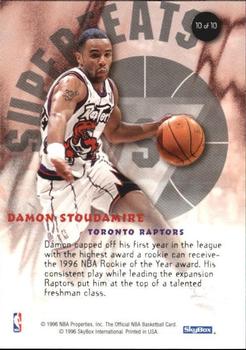 1996-97 Hoops - Superfeats #10 Damon Stoudamire Back