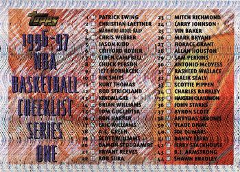 1996-97 Topps #111 Checklist: 1-110 Front