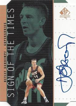 1998-99 SP Authentic - Sign of the Times Bronze #DT Detlef Schrempf Front
