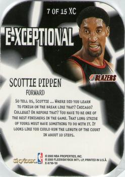 1999-00 E-X - E-Xceptional Red #7XC Scottie Pippen Back