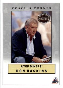 2001 Fleer Greats of the Game - Coach's Corner #4CC Don Haskins Front