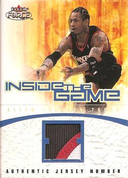 2001-02 Fleer Force - Inside the Game Jerseys Numbers #NG-AI Allen Iverson Front