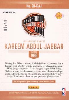 2020-21 Panini Impeccable - Spectra Hall of Fame Signatures Gold #SH-KAJ Kareem Abdul-Jabbar Back