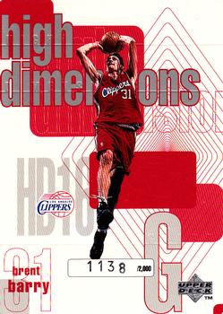 1997-98 Upper Deck - High Dimensions #HD16 Brent Barry Front