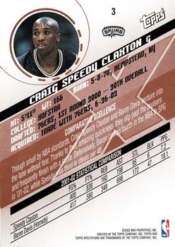 2002-03 Topps Xpectations - Xcitement #3 Craig 