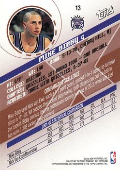 2002-03 Topps Xpectations - Xcitement #13 Mike Bibby Back